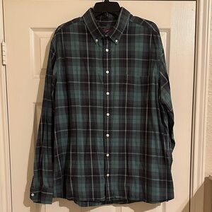 Merona Checkered Button-Down Shirt - Green and Black